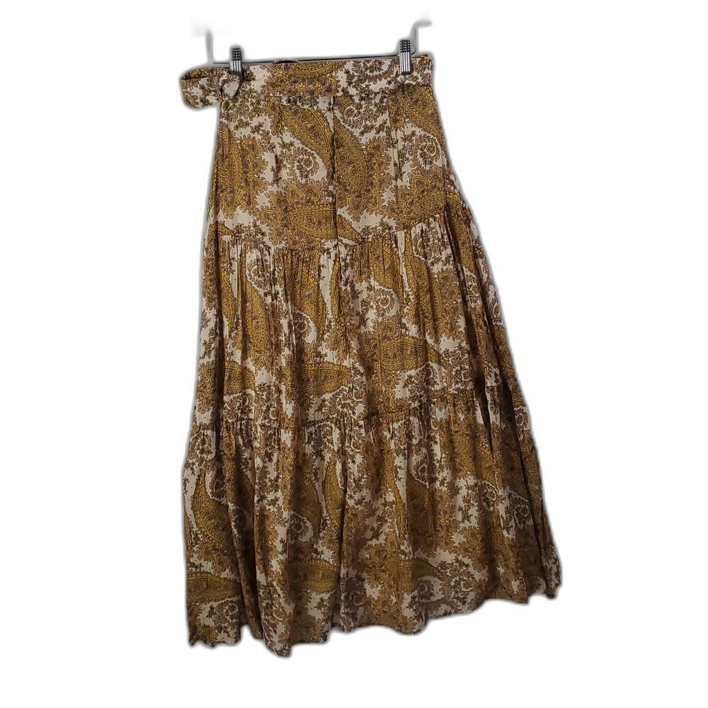 Free People MINKPINK Sistan Belted Midi Paisley Skirt Sz S, Boho Gypsy Festival - Picture 4 of 15